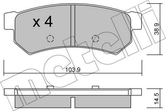 Тормозные колодки Metelli. Артикул 22-0846-0