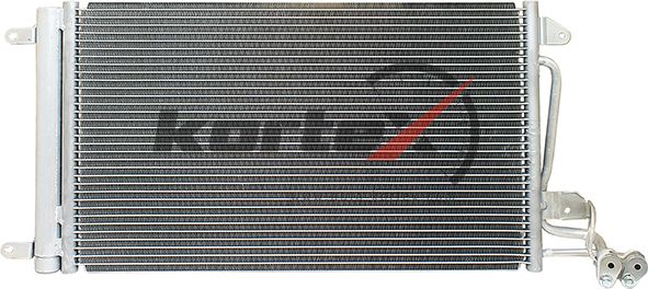 Радиатор кондиционера VW/SKODA FABIA/RAPID/POLO 1.2T-1.4T/1.6TD 09 (Kortex). Артикул KRD2105