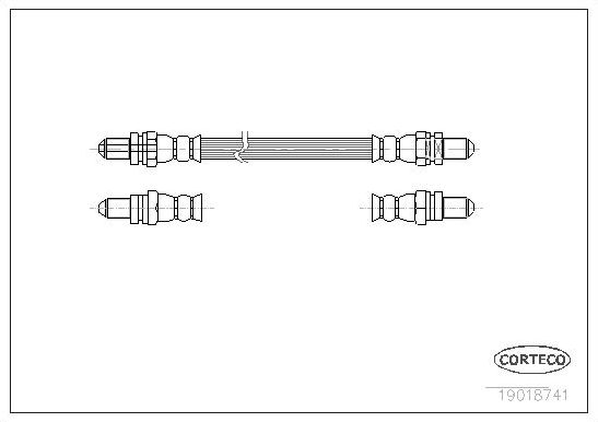 Тормозной шланг Corteco. Артикул 19018741